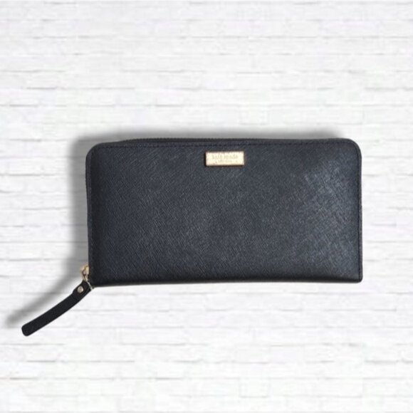 kate spade Handbags - SOLD 🌟 Kate Spade Black Leather Continental Zippered Wallet